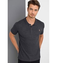 T8561 DEWBERRY ERKEK TSHIRT-KOYU ANTRASİT