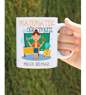 matematik öğretmeni özel tasarım kupa bardak