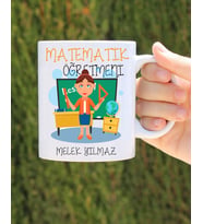 matematik öğretmeni özel tasarım kupa bardak