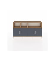Arges Konsol 6 Raflı 4 Kapaklı 176x30x99 Çam-Antrasit/Çam