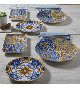GÜRAL PORSELEN Camelia 18 Parça 6 Kişilik Bone Kahvaltı Takımı - 2188