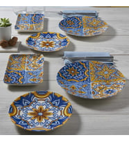 GÜRAL PORSELEN Camelia 18 Parça 6 Kişilik Bone Kahvaltı Takımı - 2188