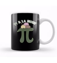 Pi A La Mode Funny Pi Day Ice Cream Pun Math Kupa Bardak Porselen