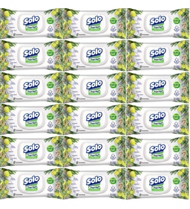 Solo Islak Havlu Mendil 50 Yaprak Limon & Biberiye (18 Li Set) (6PK*3) 900 Yaprak