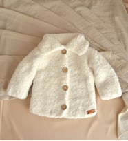 GoodBabies Bebek Peluş El Yapımı Örgü Mont (Krem)
