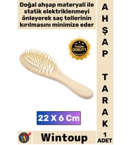 #Tarak Doğal Dayanıklı Estetik Fonksiyonel Saç Bakım Ergonomik 22x6 Cm Kaliteli Ahşap Fırça Tarak