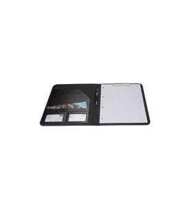 Kapaklı Sekreterlik A4 Padfolio 100 Yaprak Kapasiteli Vegan 24,5x32 cm (Siyah)