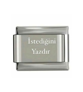 Charm Isim Charm Gümüş Renk Baş Harf Charm Tarih Charm Ismini Bilekliğinize Yazdırın (Sarı-Gri)