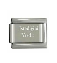 Charm Isim Charm Gümüş Renk Baş Harf Charm Tarih Charm Ismini Bilekliğinize Yazdırın (Sarı-Gri)