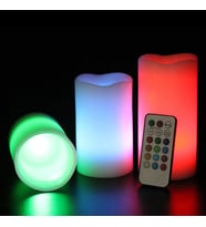 3LÜ SET LED MUM RGB KUMANDALI RENKLİ IŞIKLI MUM 3LÜ SET LED REMOTE CONTROL ELECTRONİC CANDLE IŞIKLI MUM