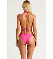 Kadın Bikini Takımı Üçgen Kaplı Nakış Charm Aksesuarlı Normal Bel İpli Bağlamalı Regular Kesim