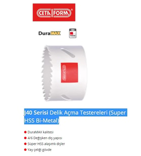 J40-20 Serisi Delik Açma Panç super Hss Bi-met ceta.
