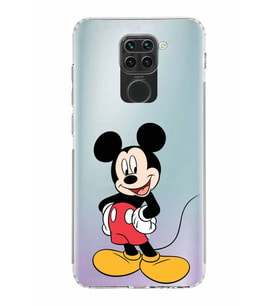 Xiaomi Redmi Note 9  Kamera Korumalı Kapak Mickey Mouse Tasarımlı Şeffaf  Kılıf