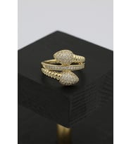 XUPİNG JEWELRY YILAN ZİRKON MODEL YÜZÜK (Sarı)