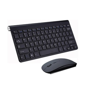 Mini Düz Sessiz Kablosuz Klavye + Mouse (Yurt Dışından) (Gold)