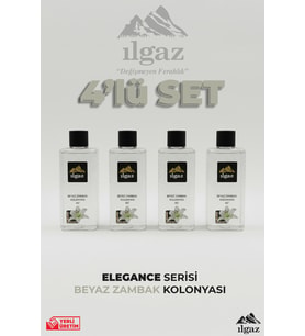 Ilgaz Beyaz Zambak Kolonyası 4'lü Set 80 Derece 400 Ml Elegance Series