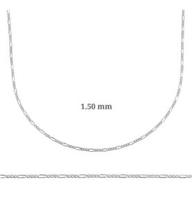 FİGARO ZİNCİR 1.50 mm 925 AYAR GÜMÜŞ KOLYE