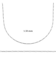 FİGARO ZİNCİR 1.50 mm 925 AYAR GÜMÜŞ KOLYE