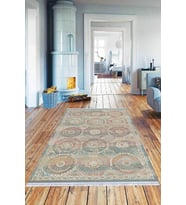 Çok Renkli Vintage Dokuma Pamuk Taban Kaymaz Kilim KLM236