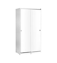Adore Mobilya Sürgülü 5 Raflı Gardırop-Mat Beyaz 94x182x52 cm (GxYxD)