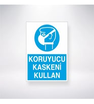 Koruyucu Maskeni Kullan 21x28 Arkası Yapışkanlı Levha