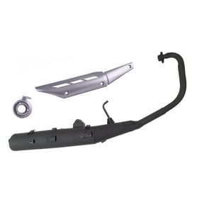 Yamaha Ybr Uyumlu Egzoz Siyah-Gri K 2010 (Plastik Koruma)