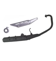 Yamaha Ybr Uyumlu Egzoz Siyah-Gri K 2010 (Plastik Koruma)