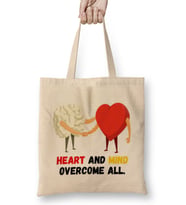Mind Heart And Mind Overcome All Bez Çanta Uzun Saplı