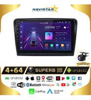 Skoda Superb 4GB + 64GB 2008-2015 Model Android 13 Kablosuz Carplay Navigasyon Multimedya Sistemi