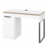 Çalışma Masası Mıcke MeridyenDukkan Beyaz-Antrasit Renk 105x50 cm Ev-Ofis Çalışma Ünitesi (Beyaz - Antrasit)