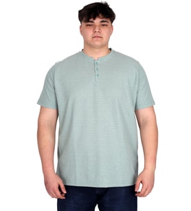Mode XL Büyük Beden Erkek Hakim Yaka Tişört Waffle U20036 Çağla