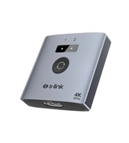 S-LINK SL-LU602 2xHDMI 4K 60Hz Monitör Çoklayıcı (1PC-2Monitör veya 2PC- 1Monitör) Çift Yönlü Switch