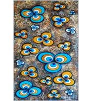 Eliana Home Baskılı, Yıkanabilir Kaymaz Taban Salon Halısı LNA0248 100x150 cm (Mavi)