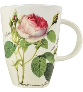 Roy Kirkham Redoute Roses Çiçek ve Gül Desenli İngiliz Kemik Porseleni Fine Bone China Zarif Kupa/Mug