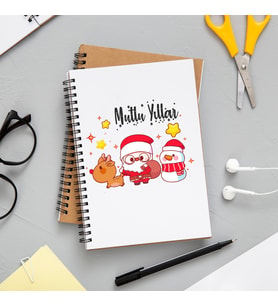 Mutlu Yıllar & Merry Christmas Yılbaşı Tasarımlı Defter