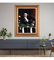Altın Paspartulu Atatürk  Çerçeveli Tablo C554 (Gold)