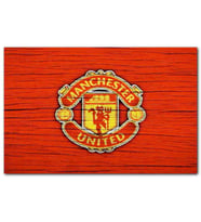 Cakatablo Kırmızı Boyalı Zeminde Manchester United Logosu