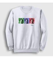 Presmono Unisex Beyaz Portraits Beatles John Lennon Sweatshirt 35079tt (Beyaz)