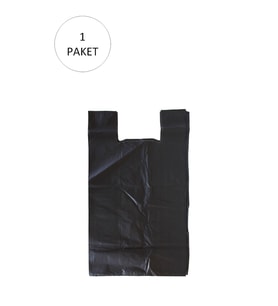 Siyah Hışır Atlet Poşet Mini Boy 22x31 cm 1 Paket Takriben 500 Adet