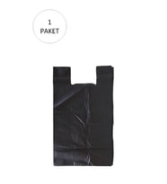 Siyah Hışır Atlet Poşet Mini Boy 22x31 cm 1 Paket Takriben 500 Adet