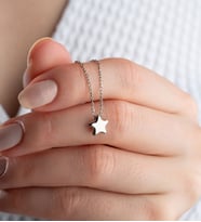 Saklı Takı 925 Ayar Gümüş Minik Yıldız Kolye
