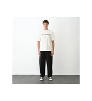 Unisex Bisiklet Yaka Baskılı Oversize T-Shirt - Beyaz