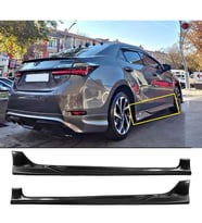 Toyota Corolla Custom Yan Marşpiyel Seti Mat Siyah Plastik 2 Adet 2013 2014 2015 2016 2017 2018