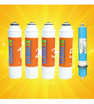 Waterlife Uyumlu Filtre 5 'li Set Waterlife Su Arıtma Filtresi (Krem)