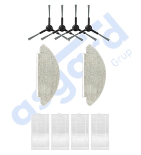 VİOMİ V5 – V5 PRO – ALPHA 2 PRO Uyumlu 4 Yan Fırça 4 Filtre 2 Mop PKT-iasgf0001021