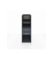 Kronos Dolap 2 Raflı 2 Çekmeceli 44x59x134 Antrasit-Antrasit