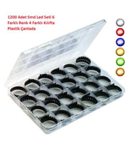1200 Adet Smd Led Seti 6 Farklı Renk 4 Farklı Kılıfta Plastik Çantada