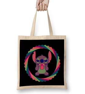 Stitch Retro Bez Çanta Uzun Saplı