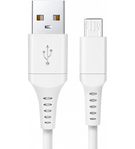 USB-A to Micro USB 3.1A Hızlı Şarj ve Veri Transfer Kablosu (1 Metre) – Micro USB Destekli Android Cihazlar Powerbank ve Hoparlörler ile Uyumlu Beyaz