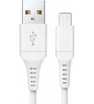 USB-A to Micro USB 3.1A Hızlı Şarj ve Veri Transfer Kablosu (1 Metre) – Micro USB Destekli Android Cihazlar Powerbank ve Hoparlörler ile Uyumlu Beyaz